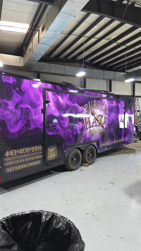 Mobile cigar lounge atmosphere with professional service